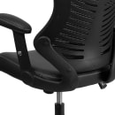 Flash Furniture BL-ZP-806-BK-LEA-GG Swivel Office Chair w/ High Back - Black Mesh Back & LeatherSoft Seat thumbnail 9
