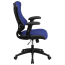 Flash Furniture BL-ZP-806-BL-GG Swivel Office Chair w/ High Back - Blue Mesh Back & Seat thumbnail 4