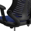 Flash Furniture BL-ZP-806-BL-GG Swivel Office Chair w/ High Back - Blue Mesh Back & Seat thumbnail 9