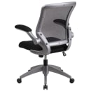 Flash Furniture BL-ZP-8805-BK-GG Swivel Office Chair w/ Mid Back - Black Mesh Back & Seat thumbnail 4