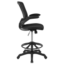Flash Furniture BL-ZP-8805D-BK-GG Swivel Task Chair w/ Black Mesh Back & Padded Mesh Seat - Gray Base w/ Casters thumbnail 4