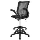 Flash Furniture BL-ZP-8805D-BK-GG Swivel Task Chair w/ Black Mesh Back & Padded Mesh Seat - Gray Base w/ Casters thumbnail 5