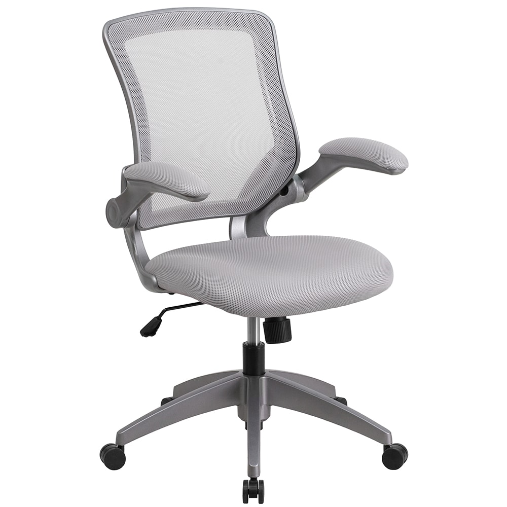 Flash Furniture BL-ZP-8805-GY-GG Swivel Office Chair w/ Mid Back - Gray Mesh Back & Seat