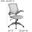 Flash Furniture BL-ZP-8805-GY-GG Swivel Office Chair w/ Mid Back - Gray Mesh Back & Seat thumbnail 2
