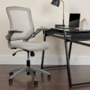 Flash Furniture BL-ZP-8805-GY-GG Swivel Office Chair w/ Mid Back - Gray Mesh Back & Seat thumbnail 9