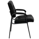 Flash Furniture BT-1404-BKGY-GG Reception Side Chair - Black LeatherSoft Upholstery, Titanium Frame thumbnail 3