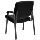 Flash Furniture BT-1404-BKGY-GG Reception Side Chair - Black LeatherSoft Upholstery, Titanium Frame thumbnail 4