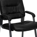 Flash Furniture BT-1404-BKGY-GG Reception Side Chair - Black LeatherSoft Upholstery, Titanium Frame thumbnail 7