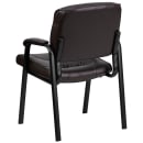 Flash Furniture BT-1404-BN-GG Reception Side Chair - Brown LeatherSoft Upholstery, Black Metal Frame thumbnail 4