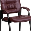Flash Furniture BT-1404-BURG-GG Reception Side Chair - Burgundy LeatherSoft Upholstery, Black Metal Frame thumbnail 7