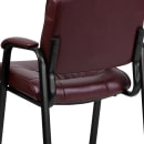Flash Furniture BT-1404-BURG-GG Reception Side Chair - Burgundy LeatherSoft Upholstery, Black Metal Frame thumbnail 8