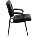 Flash Furniture BT-1404-GG Reception Side Chair - Black LeatherSoft Upholstery, Black Metal Frame thumbnail 3