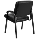 Flash Furniture BT-1404-GG Reception Side Chair - Black LeatherSoft Upholstery, Black Metal Frame thumbnail 4