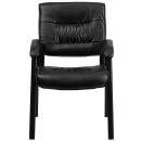 Flash Furniture BT-1404-GG Reception Side Chair - Black LeatherSoft Upholstery, Black Metal Frame thumbnail 5