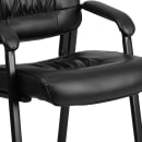 Flash Furniture BT-1404-GG Reception Side Chair - Black LeatherSoft Upholstery, Black Metal Frame thumbnail 7