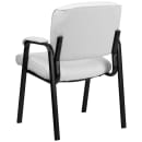 Flash Furniture BT-1404-WH-GG Reception Side Chair - White LeatherSoft Upholstery, Black Metal Frame thumbnail 4