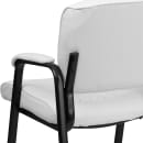 Flash Furniture BT-1404-WH-GG Reception Side Chair - White LeatherSoft Upholstery, Black Metal Frame thumbnail 8