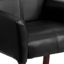 Flash Furniture BT-353-BK-LEA-GG Reception Side Chair - Black LeatherSoft Upholstery, Mahogany Wood Legs thumbnail 7