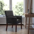 Flash Furniture BT-353-BK-LEA-GG Reception Side Chair - Black LeatherSoft Upholstery, Mahogany Wood Legs thumbnail 9