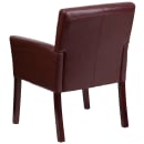 Flash Furniture BT-353-BURG-GG Reception Side Chair - Burgundy LeatherSoft Upholstery, Mahogany Wood Legs thumbnail 4