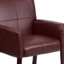 Flash Furniture BT-353-BURG-GG Reception Side Chair - Burgundy LeatherSoft Upholstery, Mahogany Wood Legs thumbnail 7