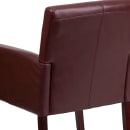 Flash Furniture BT-353-BURG-GG Reception Side Chair - Burgundy LeatherSoft Upholstery, Mahogany Wood Legs thumbnail 8