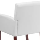 Flash Furniture BT-353-WH-GG Reception Side Chair - White LeatherSoft Upholstery, Mahogany Wood Legs thumbnail 8