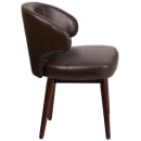 Flash Furniture BT-4-BN-GG Guest Chair - Brown LeatherSoft Upholstery, Walnut Legs thumbnail 3