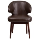 Flash Furniture BT-4-BN-GG Guest Chair - Brown LeatherSoft Upholstery, Walnut Legs thumbnail 5