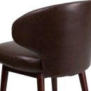 Flash Furniture BT-4-BN-GG Guest Chair - Brown LeatherSoft Upholstery, Walnut Legs thumbnail 8