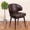 Flash Furniture BT-4-BN-GG Guest Chair - Brown LeatherSoft Upholstery, Walnut Legs thumbnail 9