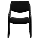 Flash Furniture BT-508-BK-GG Reception Side Chair - Black Fabric Upholstery, Black Metal Frame thumbnail 5