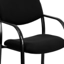 Flash Furniture BT-508-BK-GG Reception Side Chair - Black Fabric Upholstery, Black Metal Frame thumbnail 7