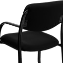Flash Furniture BT-508-BK-GG Reception Side Chair - Black Fabric Upholstery, Black Metal Frame thumbnail 8