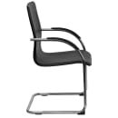 Flash Furniture BT-509-BK-GG Reception Side Chair - Black Vinyl Upholstery, Steel Frame thumbnail 3
