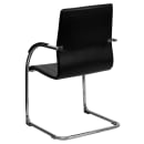 Flash Furniture BT-509-BK-GG Reception Side Chair - Black Vinyl Upholstery, Steel Frame thumbnail 4