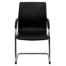 Flash Furniture BT-509-BK-GG Reception Side Chair - Black Vinyl Upholstery, Steel Frame thumbnail 5