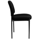 Flash Furniture BT-515-1-BK-GG Stacking Reception Side Chair - Black Fabric Upholstery, Black Steel Frame thumbnail 3