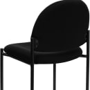 Flash Furniture BT-515-1-BK-GG Stacking Reception Side Chair - Black Fabric Upholstery, Black Steel Frame thumbnail 8