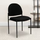 Flash Furniture BT-515-1-BK-GG Stacking Reception Side Chair - Black Fabric Upholstery, Black Steel Frame thumbnail 9
