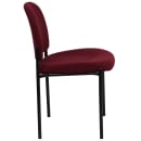 Flash Furniture BT-515-1-BY-GG Stacking Reception Side Chair - Burgundy Fabric Upholstery, Black Steel Frame thumbnail 3