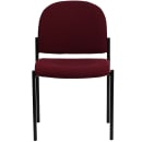 Flash Furniture BT-515-1-BY-GG Stacking Reception Side Chair - Burgundy Fabric Upholstery, Black Steel Frame thumbnail 5
