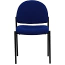 Flash Furniture BT-515-1-NVY-GG Stacking Reception Side Chair - Navy Blue Fabric Upholstery, Black Steel Frame thumbnail 4