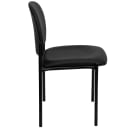 Flash Furniture BT-515-1-VINYL-GG Stacking Reception Side Chair - Black Vinyl Upholstery, Black Steel Frame thumbnail 3
