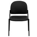 Flash Furniture BT-515-1-VINYL-GG Stacking Reception Side Chair - Black Vinyl Upholstery, Black Steel Frame thumbnail 5
