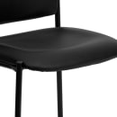 Flash Furniture BT-515-1-VINYL-GG Stacking Reception Side Chair - Black Vinyl Upholstery, Black Steel Frame thumbnail 7
