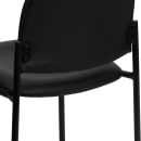 Flash Furniture BT-515-1-VINYL-GG Stacking Reception Side Chair - Black Vinyl Upholstery, Black Steel Frame thumbnail 8
