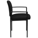 Flash Furniture BT-516-1-BK-GG Stacking Reception Side Chair - Black Fabric Upholstery, Black Steel Frame thumbnail 3