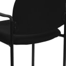 Flash Furniture BT-516-1-BK-GG Stacking Reception Side Chair - Black Fabric Upholstery, Black Steel Frame thumbnail 8