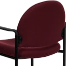 Flash Furniture BT-516-1-BY-GG Stacking Reception Side Chair - Burgundy Fabric Upholstery, Black Steel Frame thumbnail 8
